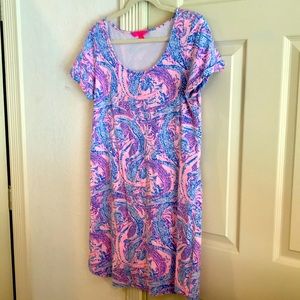 Gently worn Lilly Pulitzer Tammy Dress in Maybe Gator print in Size M